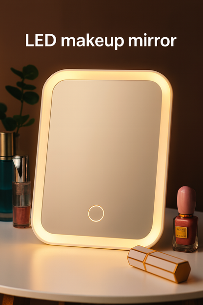 Touch Screen LED Makeup Mirror