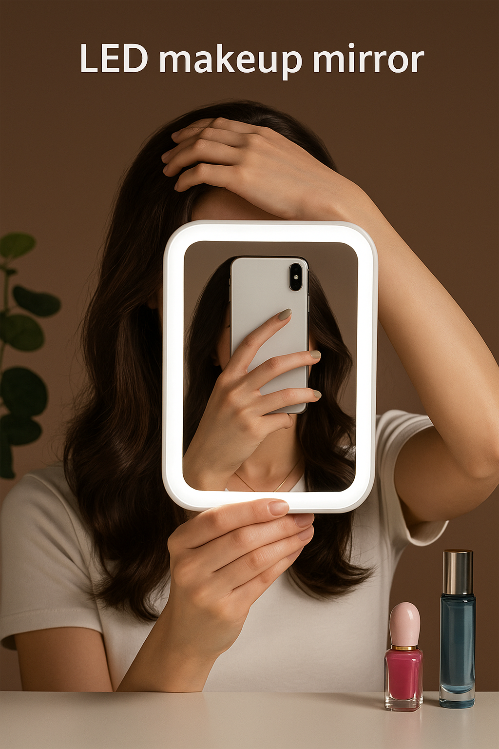 Touch Screen LED Makeup Mirror