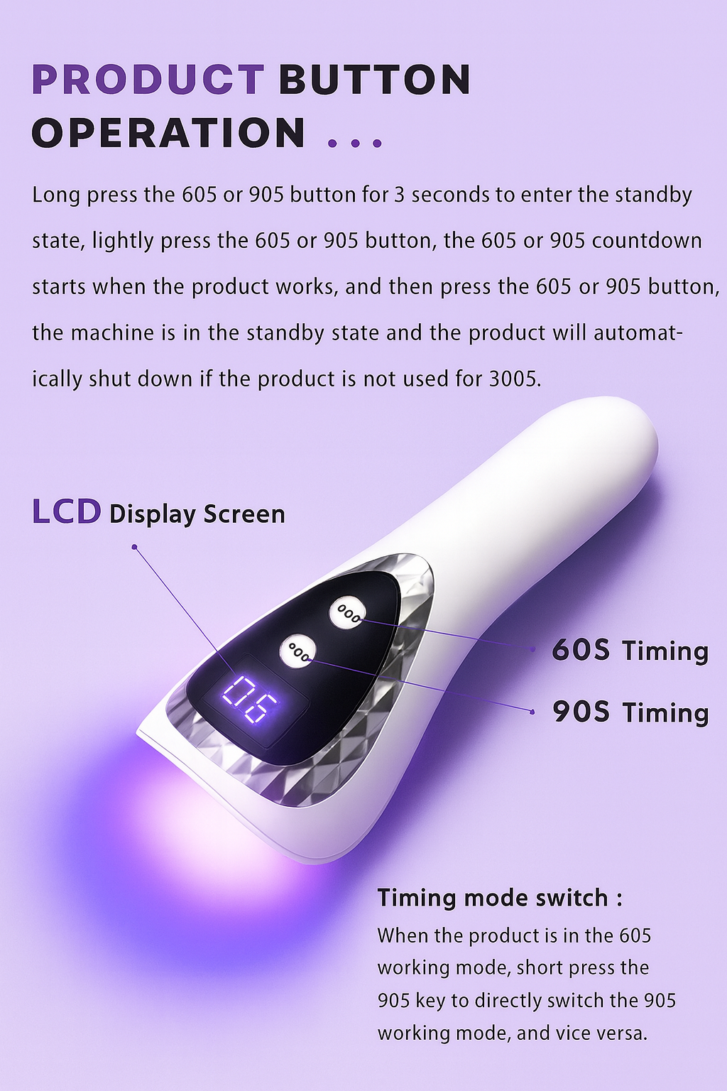 18W Rechargeable LED Gel Nail Lamp – Fast, Portable Manicure Curing Tool