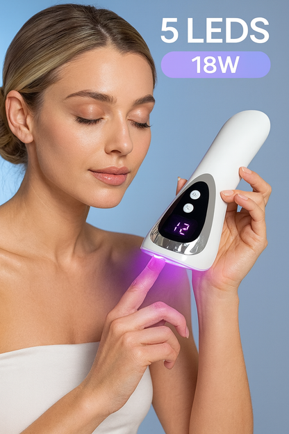 18W Rechargeable LED Gel Nail Lamp – Fast, Portable Manicure Curing Tool