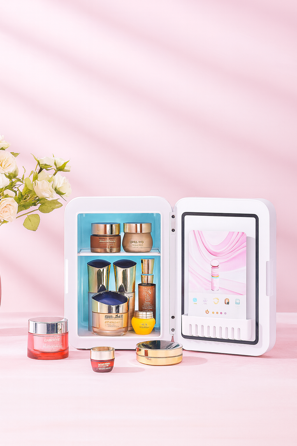 4L Mini Makeup Fridge with LED Light