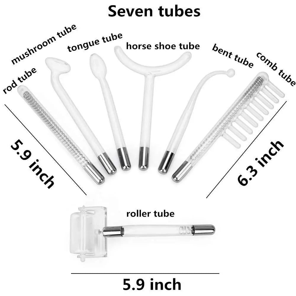 7 in 1 High Frequency Electrotherapy Wand Glass