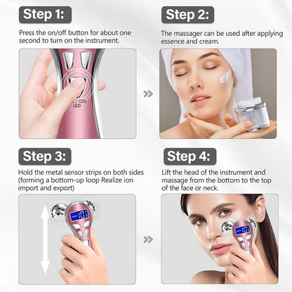 4D EMS Face Massager Roller